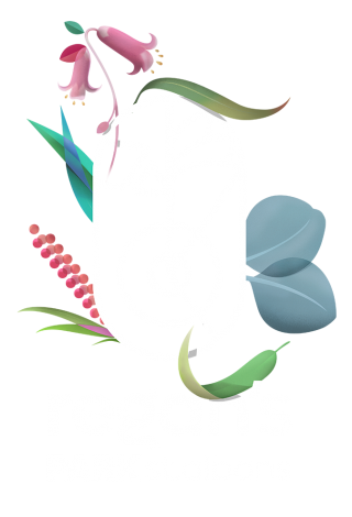 Regans Park_Logo Vert wFlora_White_WEB